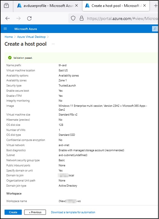 Microsoft a host pool